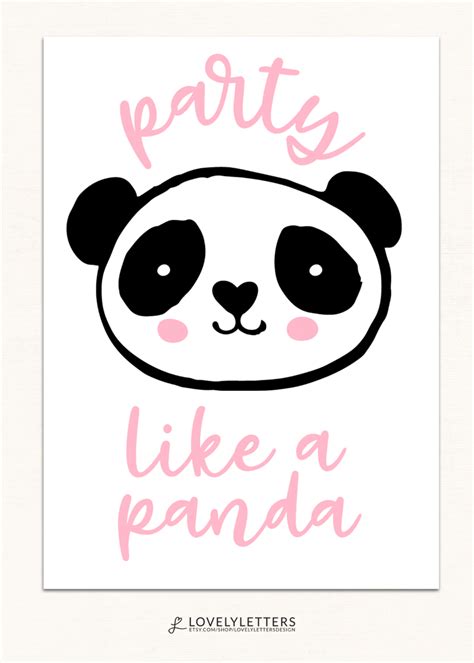 Party Like A Panda Printable